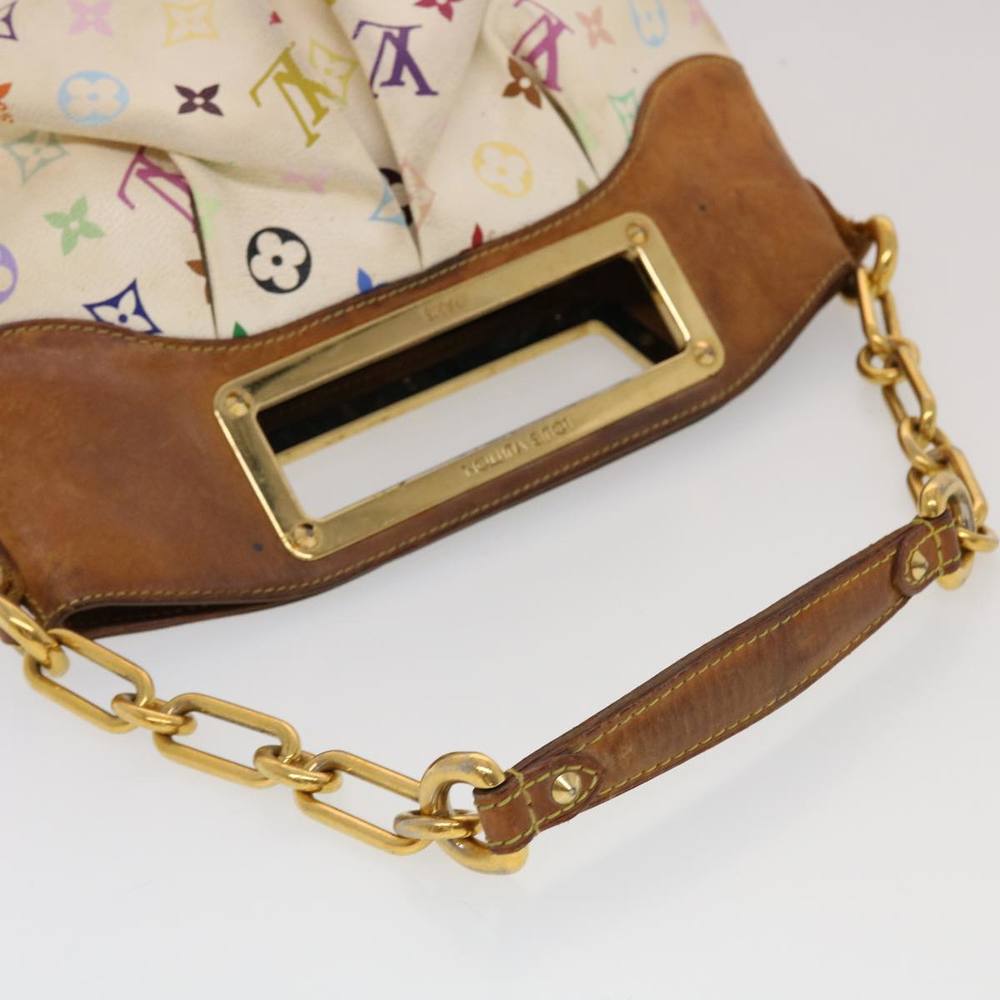 LOUIS VUITTON Monogram Multicolor Judy PM Shoulder Bag White M40257 Auth 43838 - Picture 7 of 16